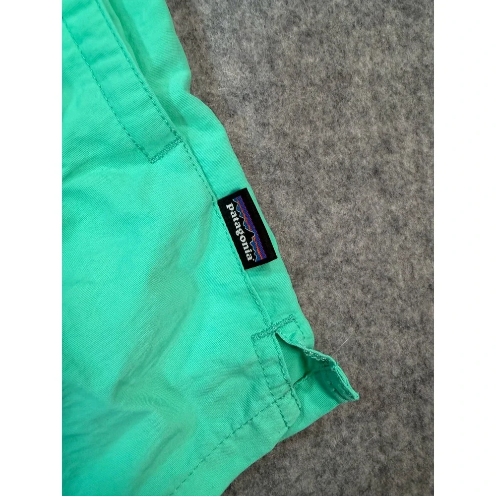 Patagonia Baggies Shorts Womens Large Mint Green Nylon Outdoor Activewear 2.5in